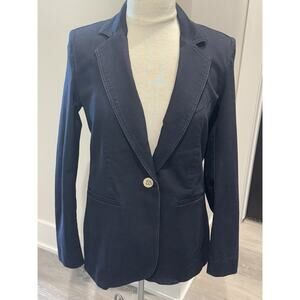 NWT Anne Klein Denim Blazer Jacket Indigo Rinse Size Small NEW